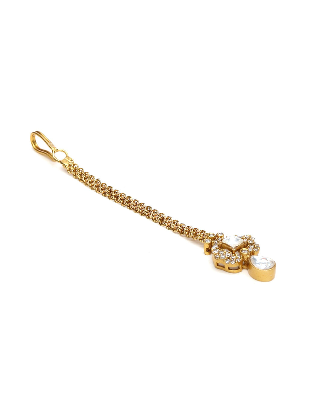 Kundan Maang Tikka with Diamonds - Ruby Raang - Distacart