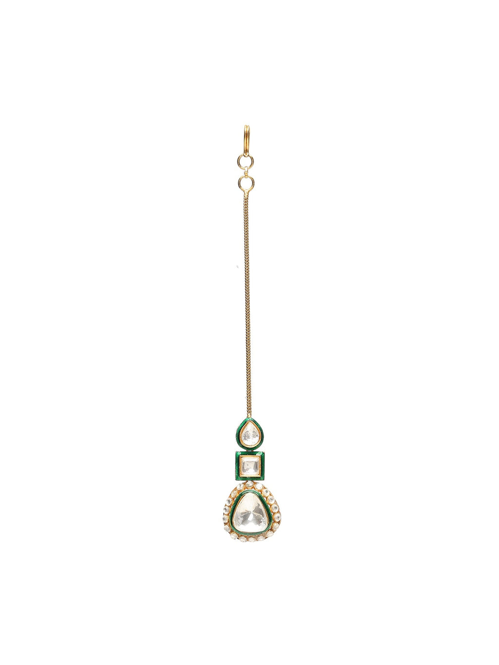 Kundan Maang Tikka with Meenakari - Ruby Raang - Distacart