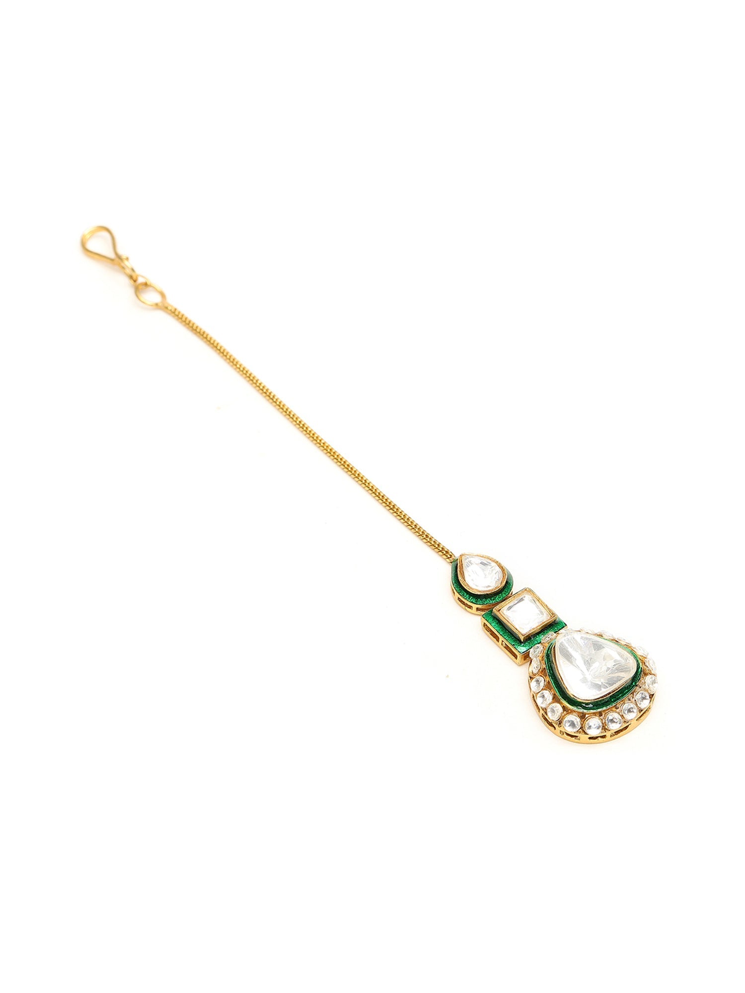Kundan Maang Tikka with Meenakari - Ruby Raang - Distacart