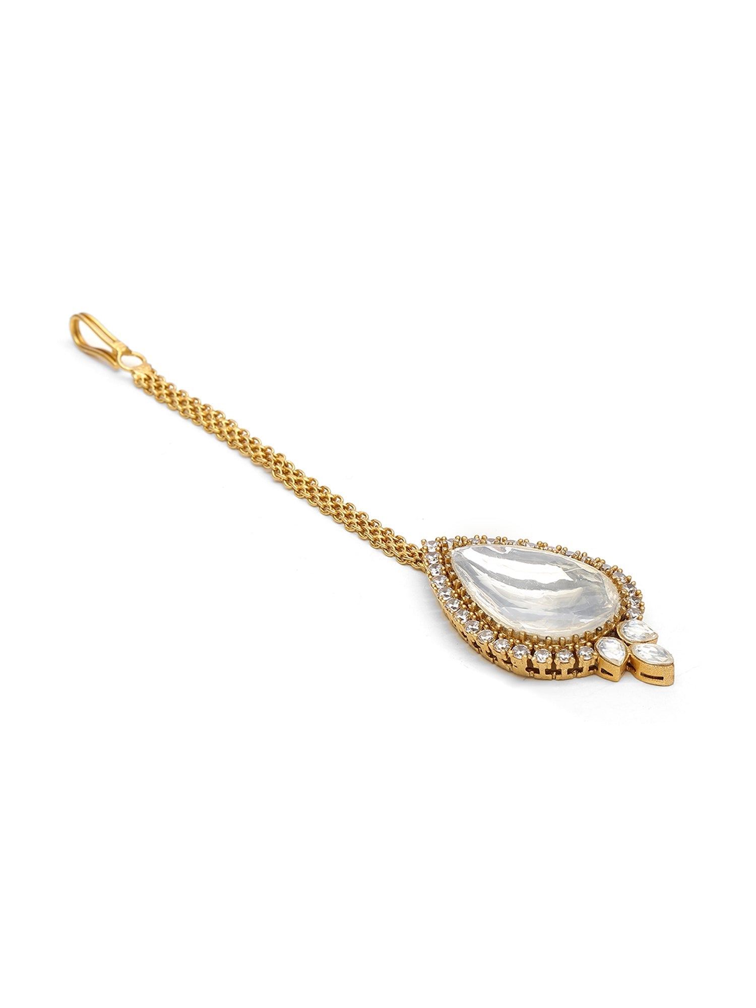 Kundan Maang Tikka with Diamonds - Ruby Raang - Distacart