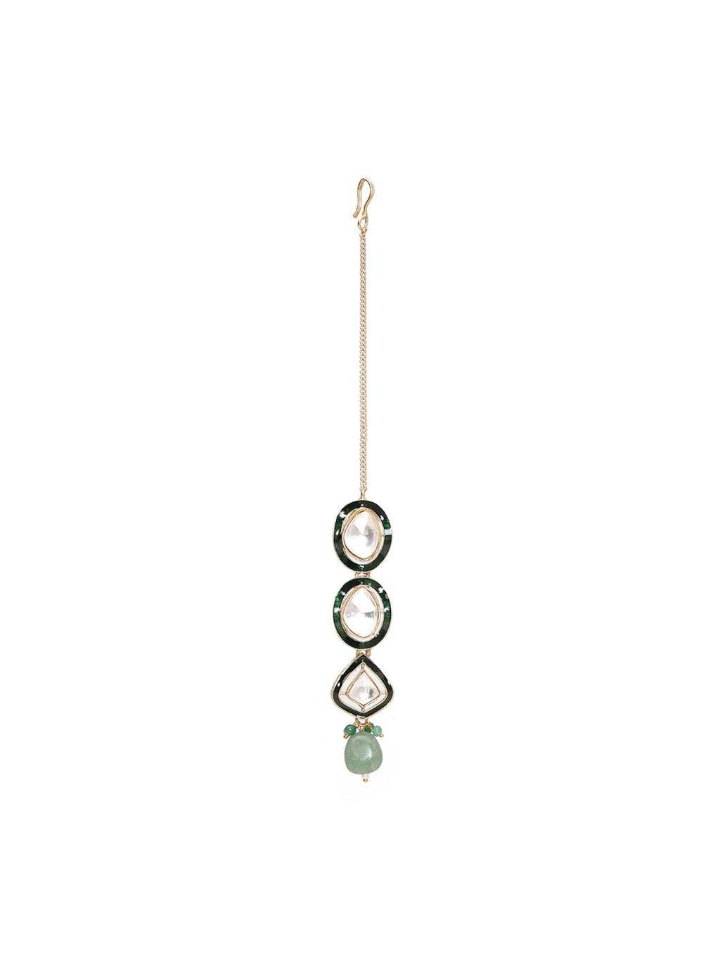 Kundan Maang Tikka with Meenakari - Ruby Raang - Distacart