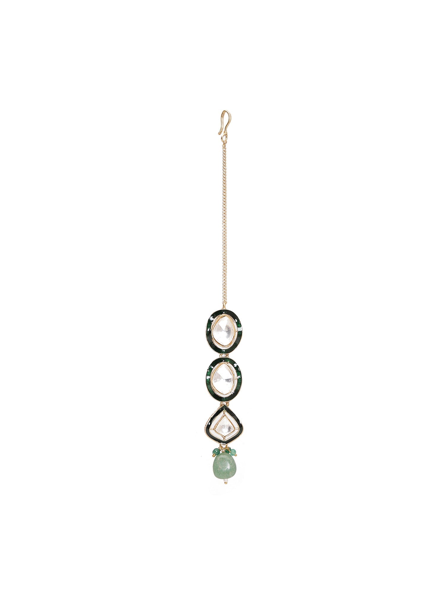 Kundan Maang Tikka with Meenakari - Ruby Raang - Distacart
