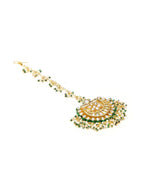 Meenakari and Pearl Kundan Maang Tikka - Ruby Raang - Distacart