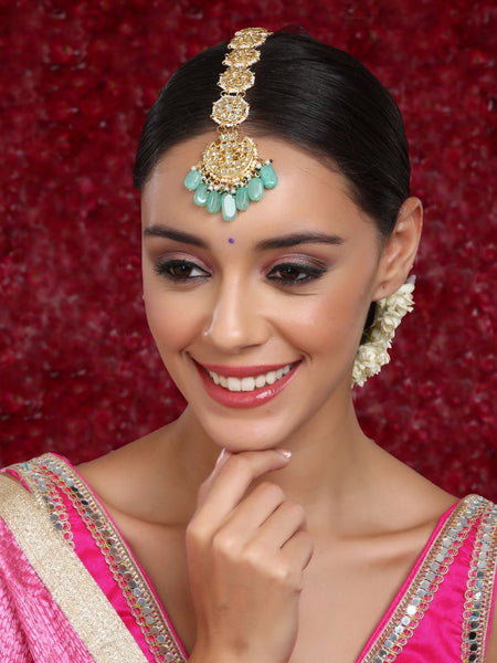 Kundan Maang Tikka - Ruby Raang
