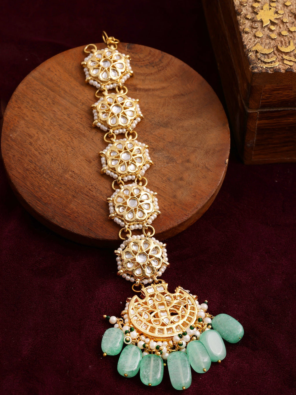 Kundan Maang Tikka - Ruby Raang - Distacart