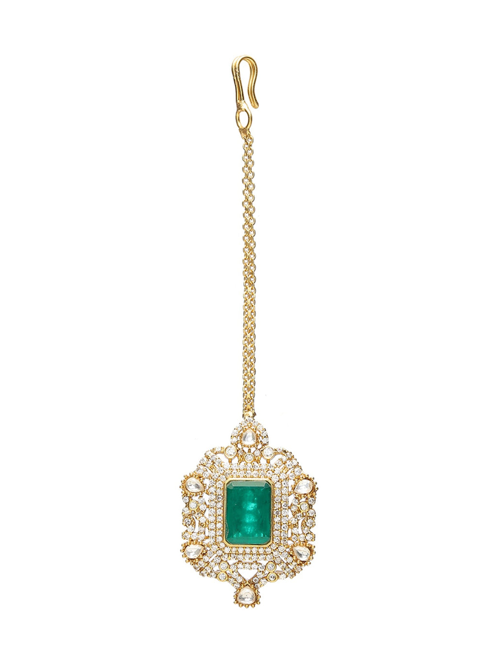 Round oversized Kundan Earrings - Ruby Raang - Distacart