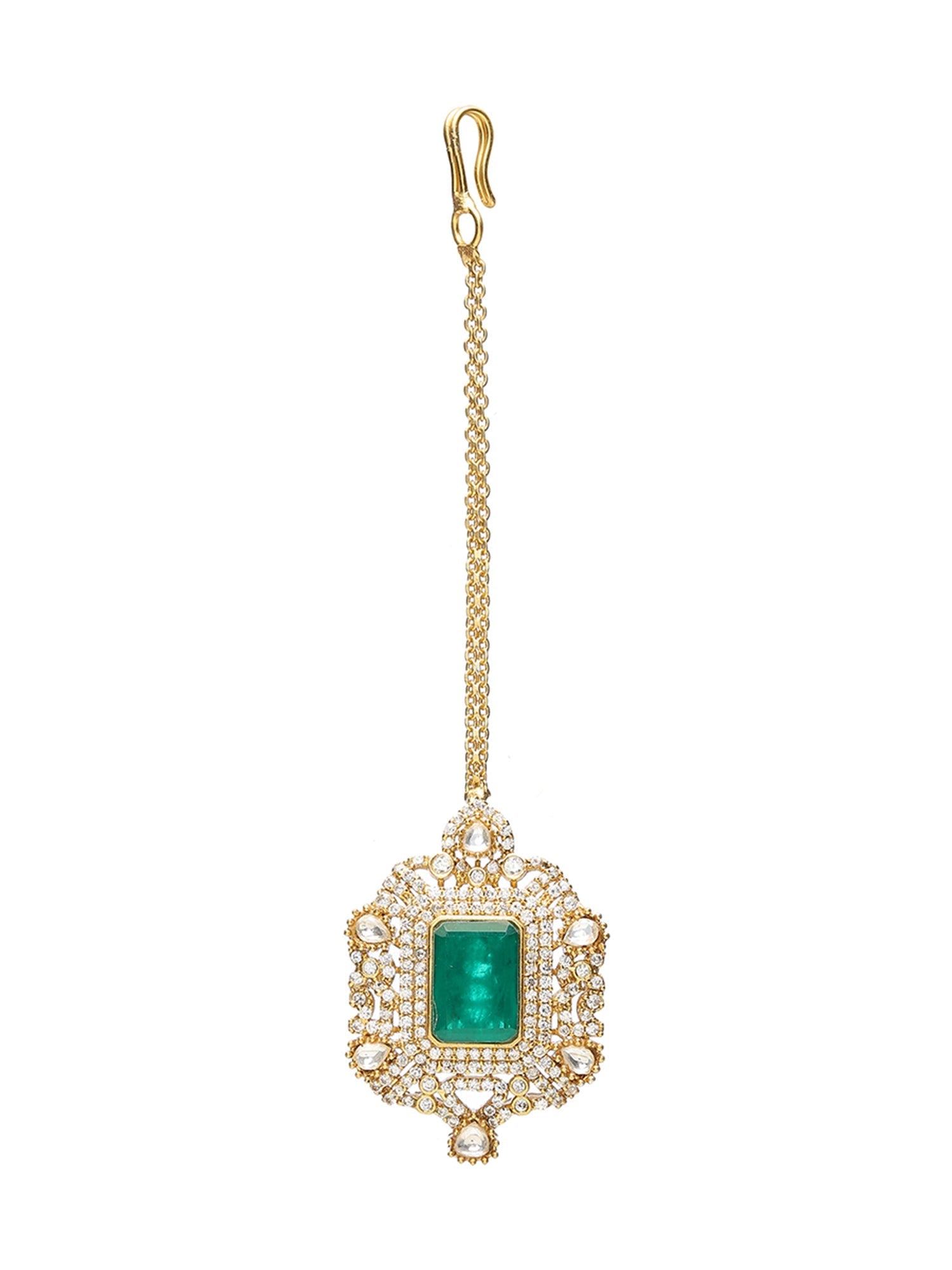Round oversized Kundan Earrings - Ruby Raang - Distacart