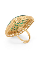 Oversized Emerald Cocktail Ring - Ruby Raang