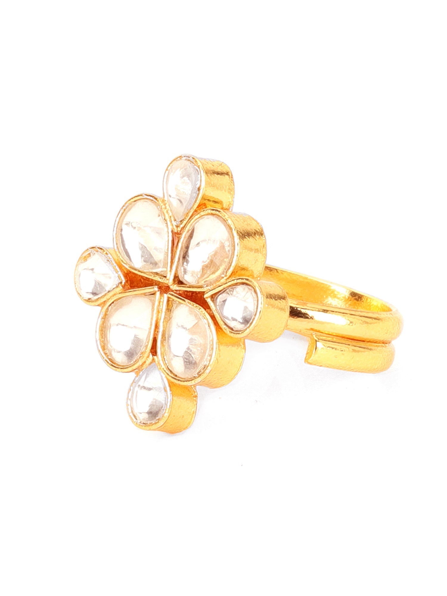 Kundan Ring - Ruby Raang