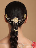 Kundan Juda Pin with Pearls - Ruby Raang