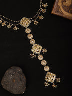 Kundan and Pearl Hair Braid (Chotti) - Ruby Raang