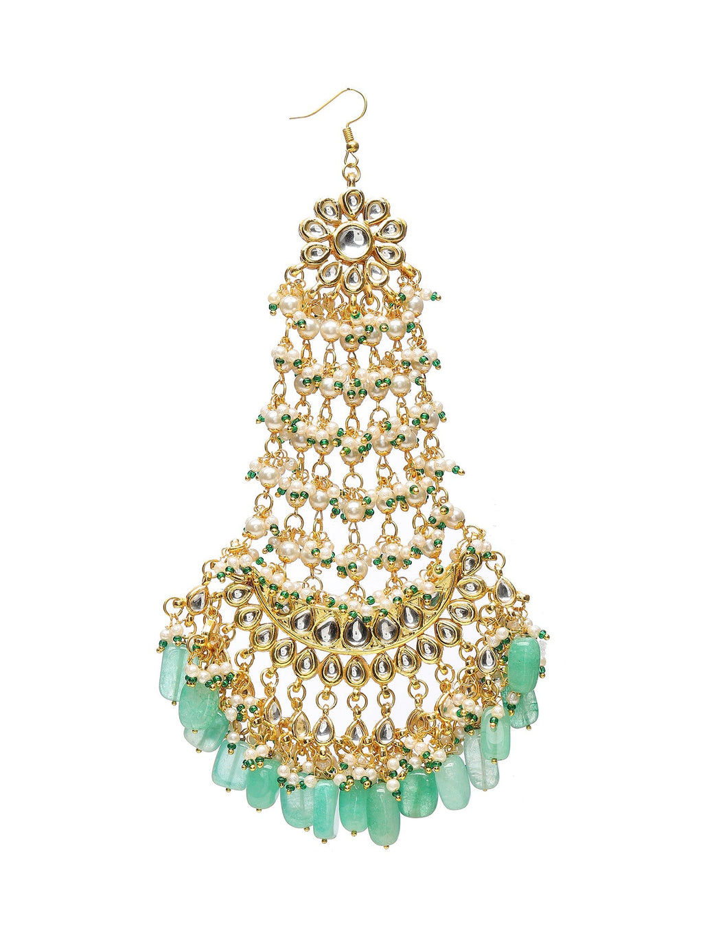 Kundan and Stone Passa/Jhoomer - Ruby Raang - Distacart
