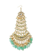 Kundan and Stone Passa/Jhoomer - Ruby Raang - Distacart