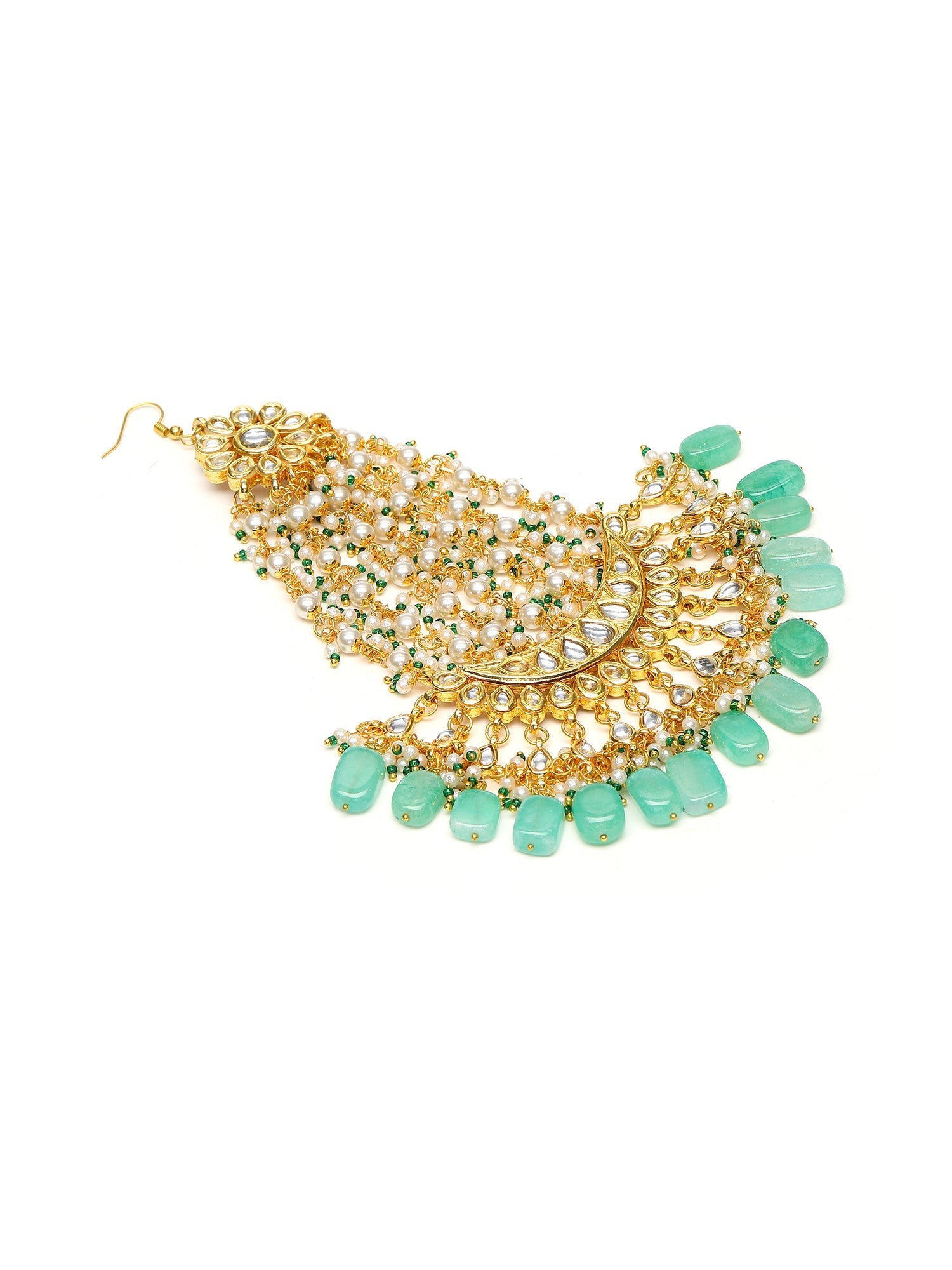 Kundan and Stone Passa/Jhoomer - Ruby Raang - Distacart