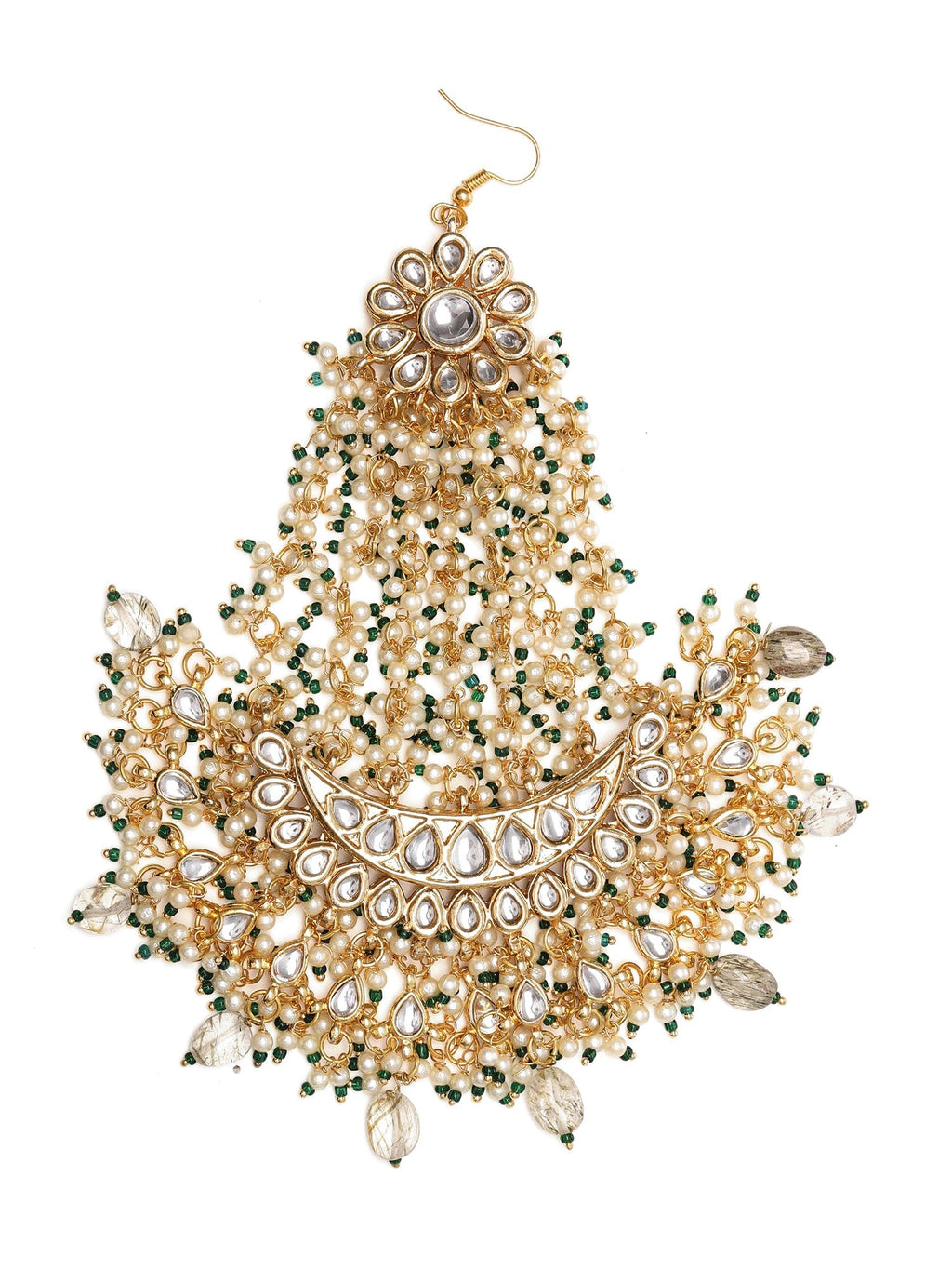 Kundan and Stone Passa/Jhoomer - Ruby Raang - Distacart