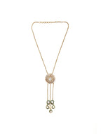 Kundan Long Necklace - Ruby Raang