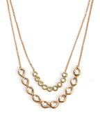 Double Layered Kundan Neckpiece - Ruby Raang