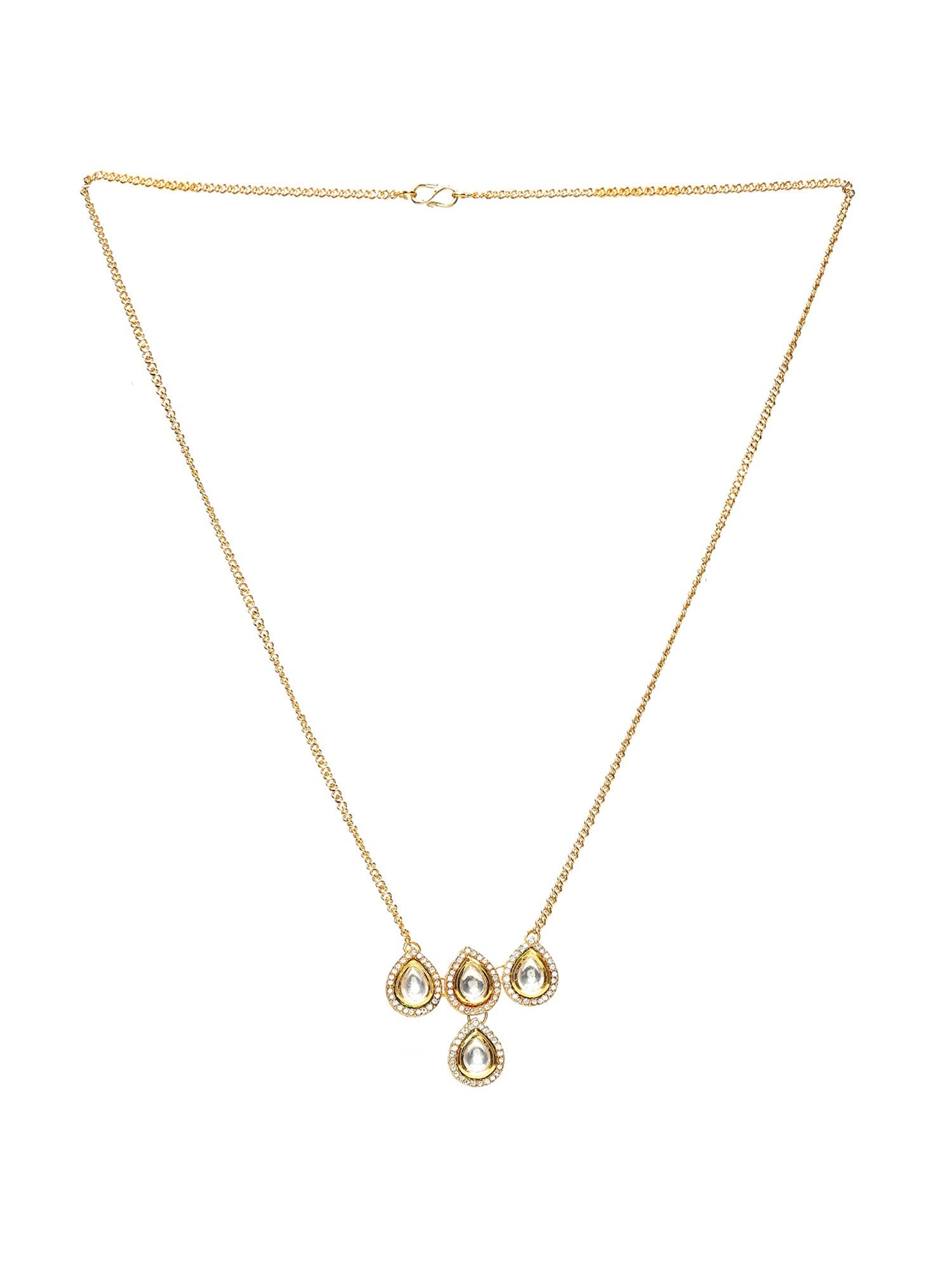 Kundan Golden Necklace - Ruby Raang
