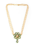 Meenakari Kundan Choker in Pearl Strings - Ruby Raang