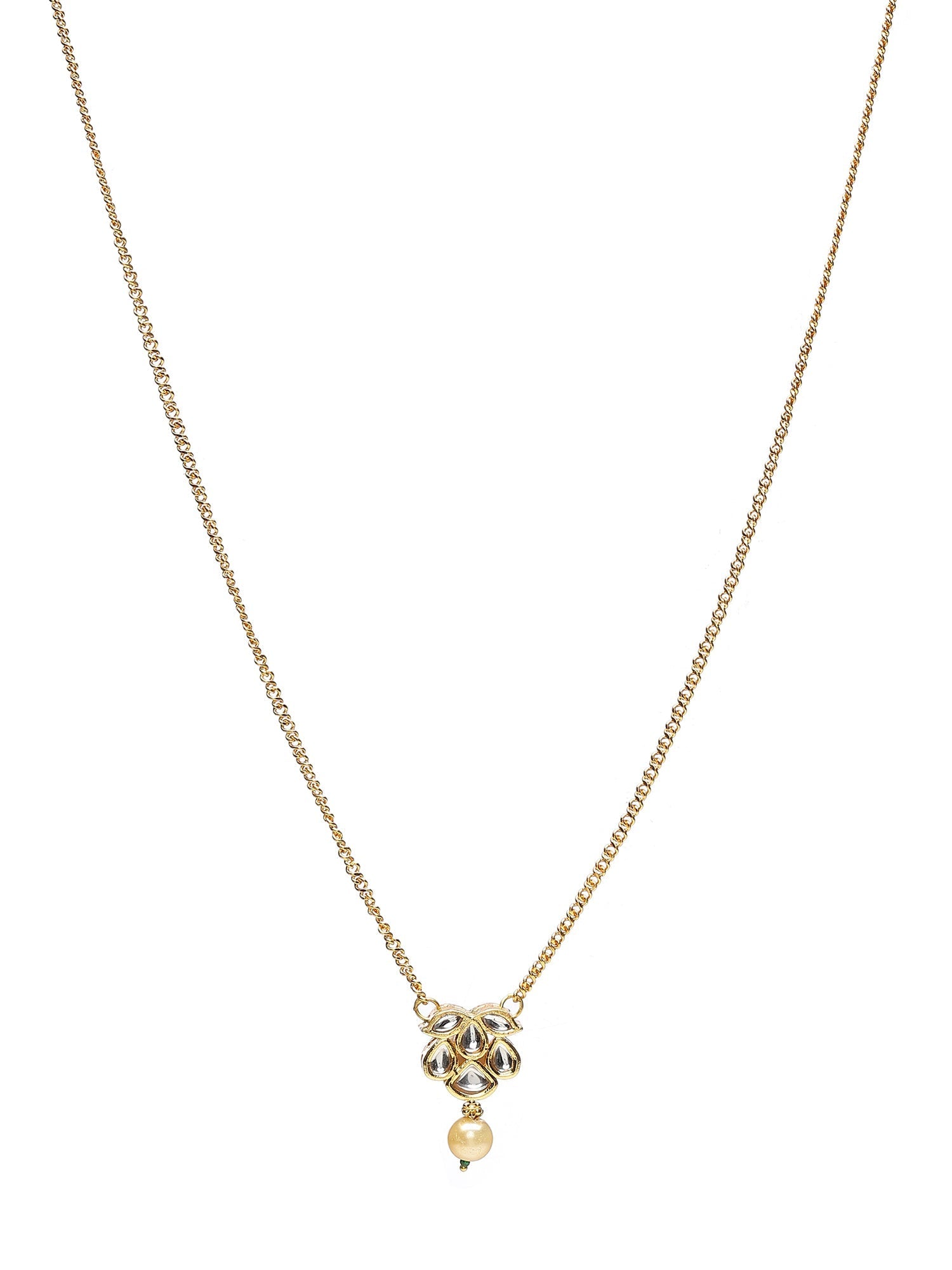Long Kundan Necklace - Ruby Raang