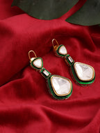 Kundan and Meenakari Earrings - Ruby Raang - Distacart