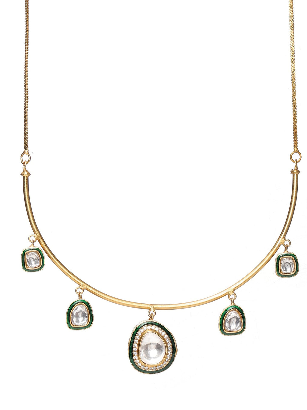 Hasli Neckpiece with Studs - Ruby Raang