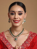 Multi Color Kundan and Stone Choker with Earrings - Ruby Raang