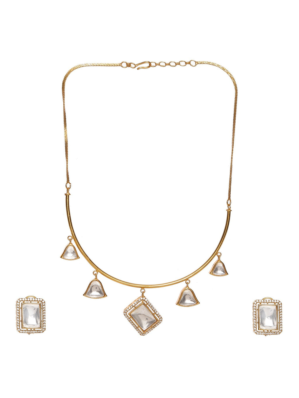 Hasli Neckpiece with Studs - Ruby Raang