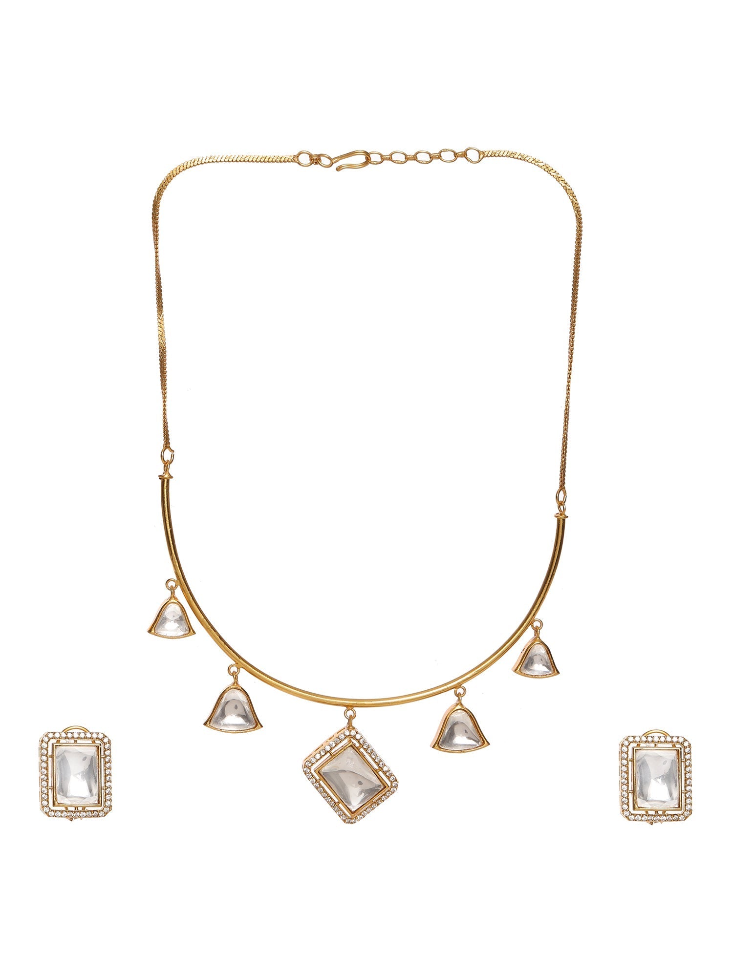 Hasli Neckpiece with Studs - Ruby Raang
