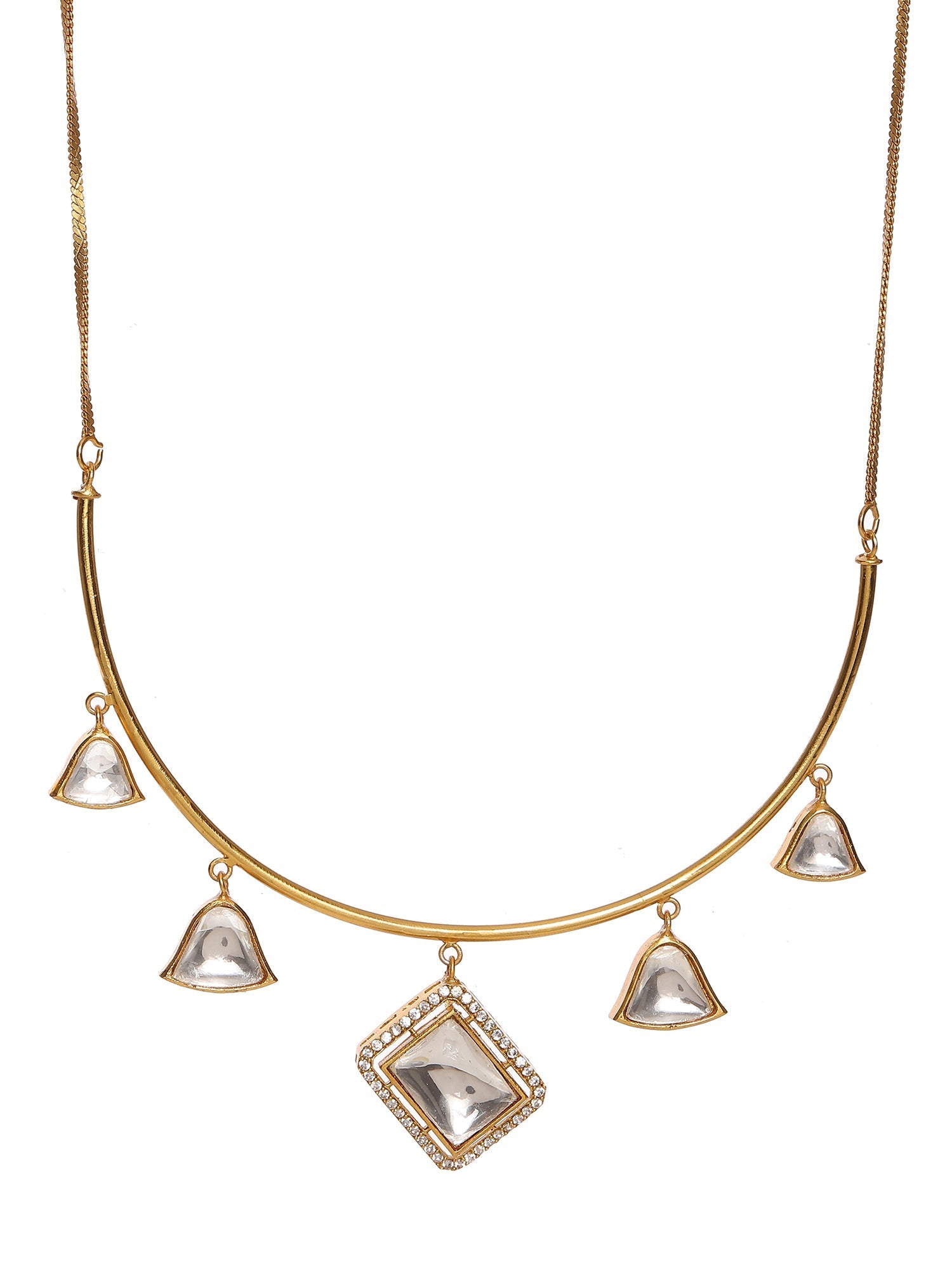 Hasli Neckpiece with Studs - Ruby Raang