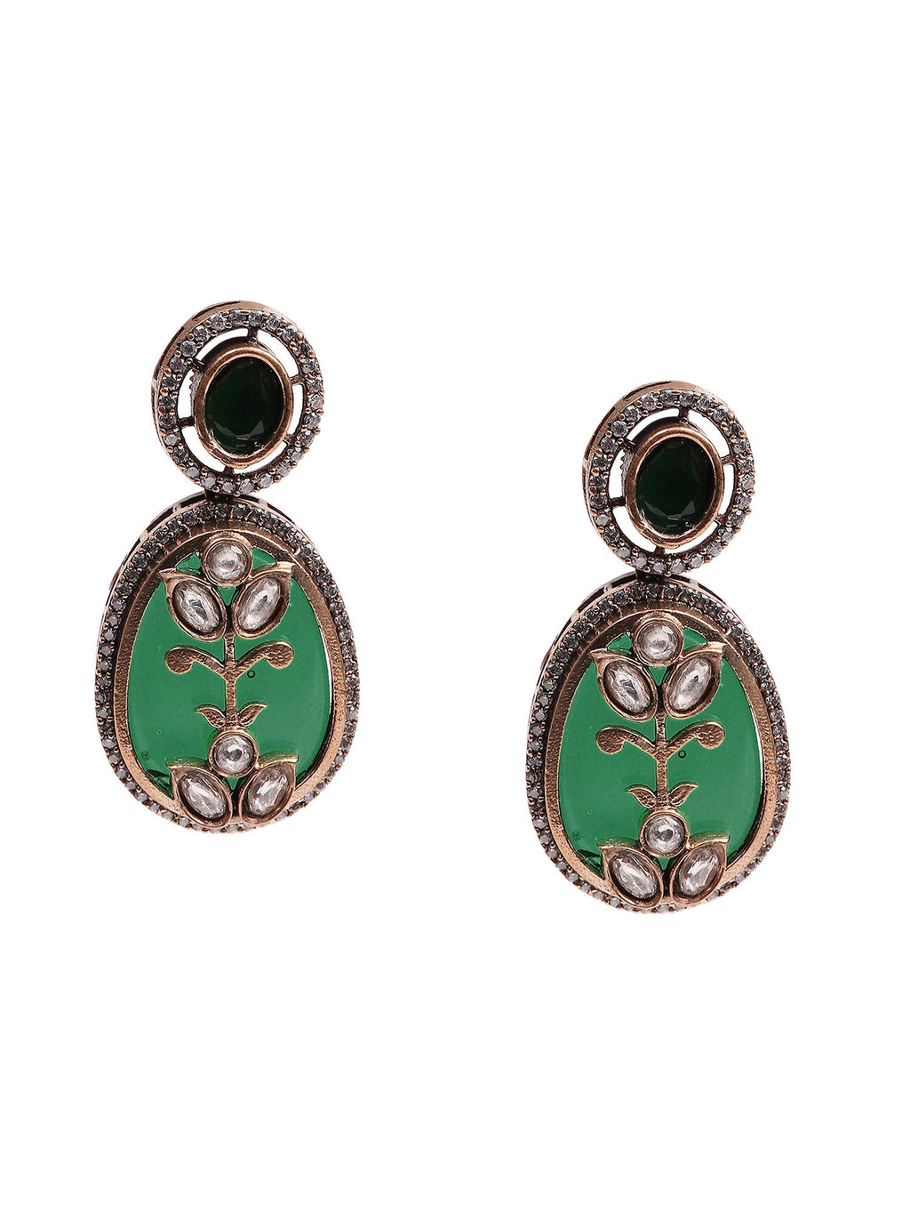 Long Pearl Layered Necklace with Pendant and Matching Earrings - Ruby Raang