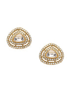 Layered Kundan Neckpiece with Matching Studs - Ruby Raang