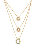 Layered Kundan Neckpiece with Matching Studs - Ruby Raang