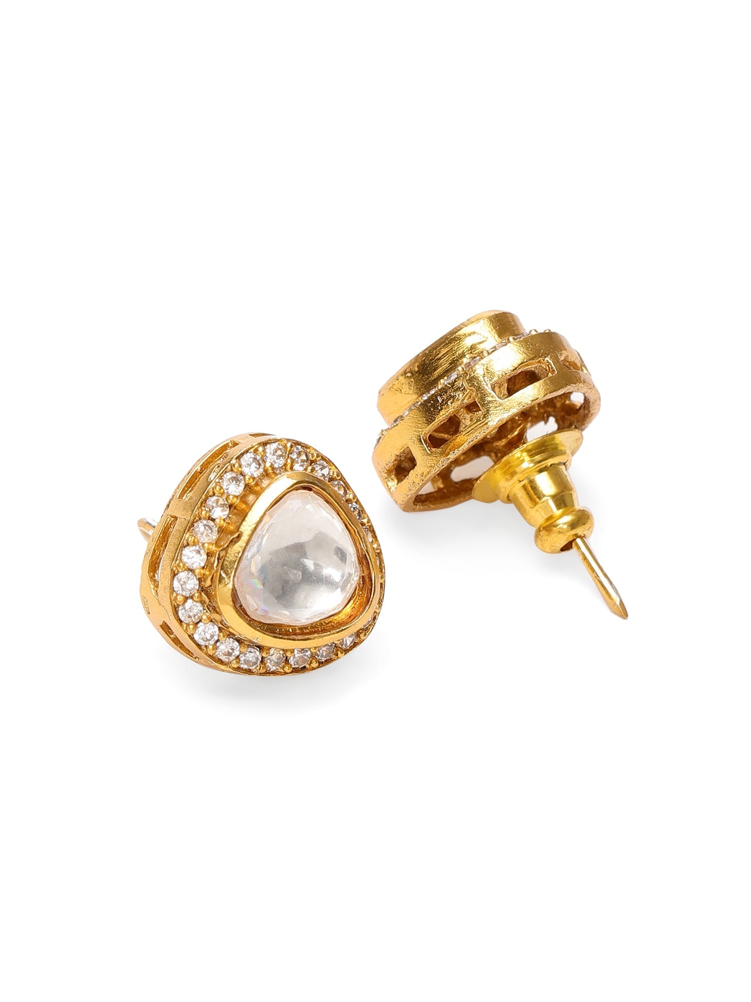 Hasli with Kundan & Mossainite & Matching Studs - Ruby Raang