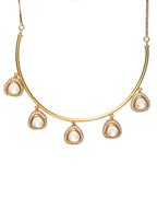 Hasli with Kundan & Mossainite & Matching Studs - Ruby Raang