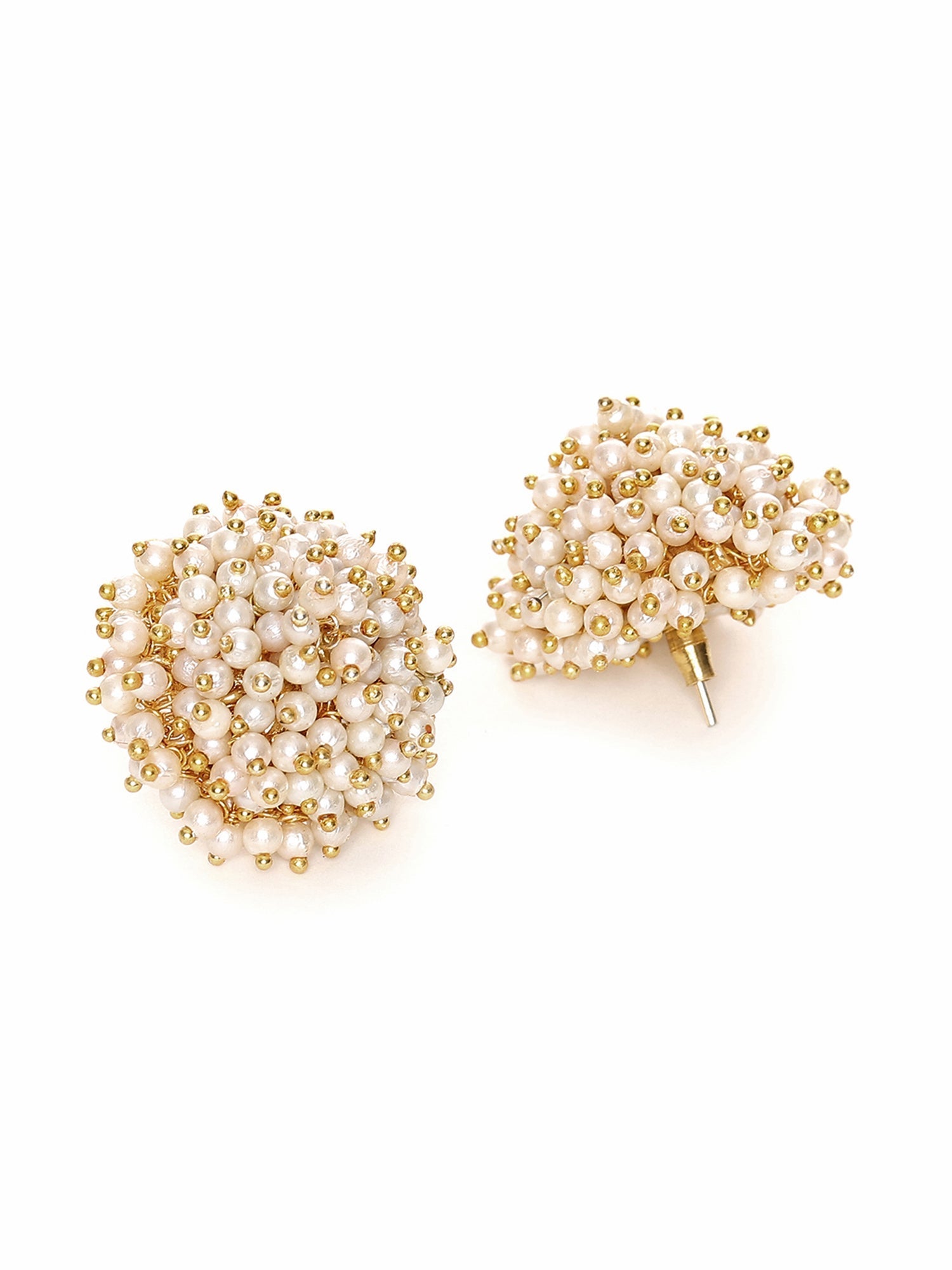 Round Pearl Studs - Ruby Raang - Distacart