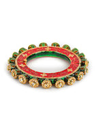 Meenakari Handcrafted Heavy Bangles (set of 2) - Ruby Raang - Distacart
