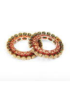 Red Meenakari Handcrafted Heavy Bangles (set of 2) - Ruby Raang - Distacart