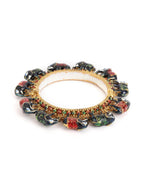 Elephant Blue Meenakari Handcrafted Heavy Bangles (set of 2) - Ruby Raang - Distacart