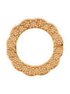 Golden Pearl Handcrafted Heavy Bangles (set of 2) - Ruby Raang - Distacart