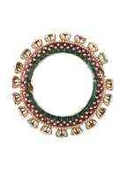 Multi Meenakari Handcrafted Heavy Bangles (set of 2) - Ruby Raang - Distacart