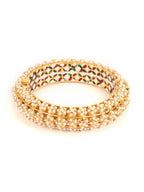 Handcrafted Pearl Heavy Bangles (set of 2) - Ruby Raang - Distacart