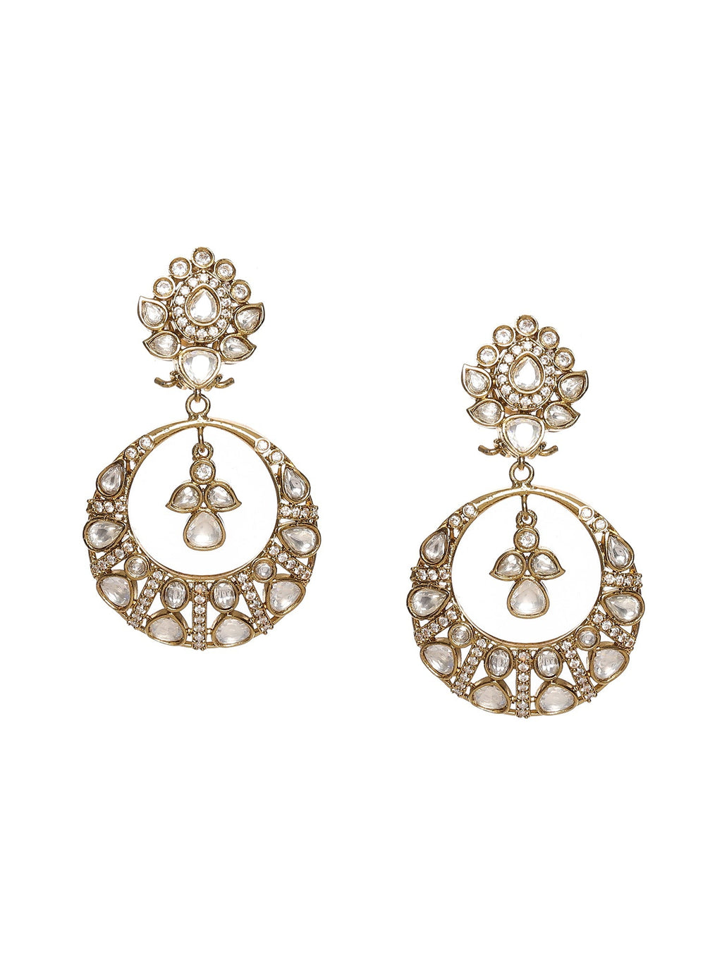 Chand Kundan Earrings - Ruby Raang - Distacart