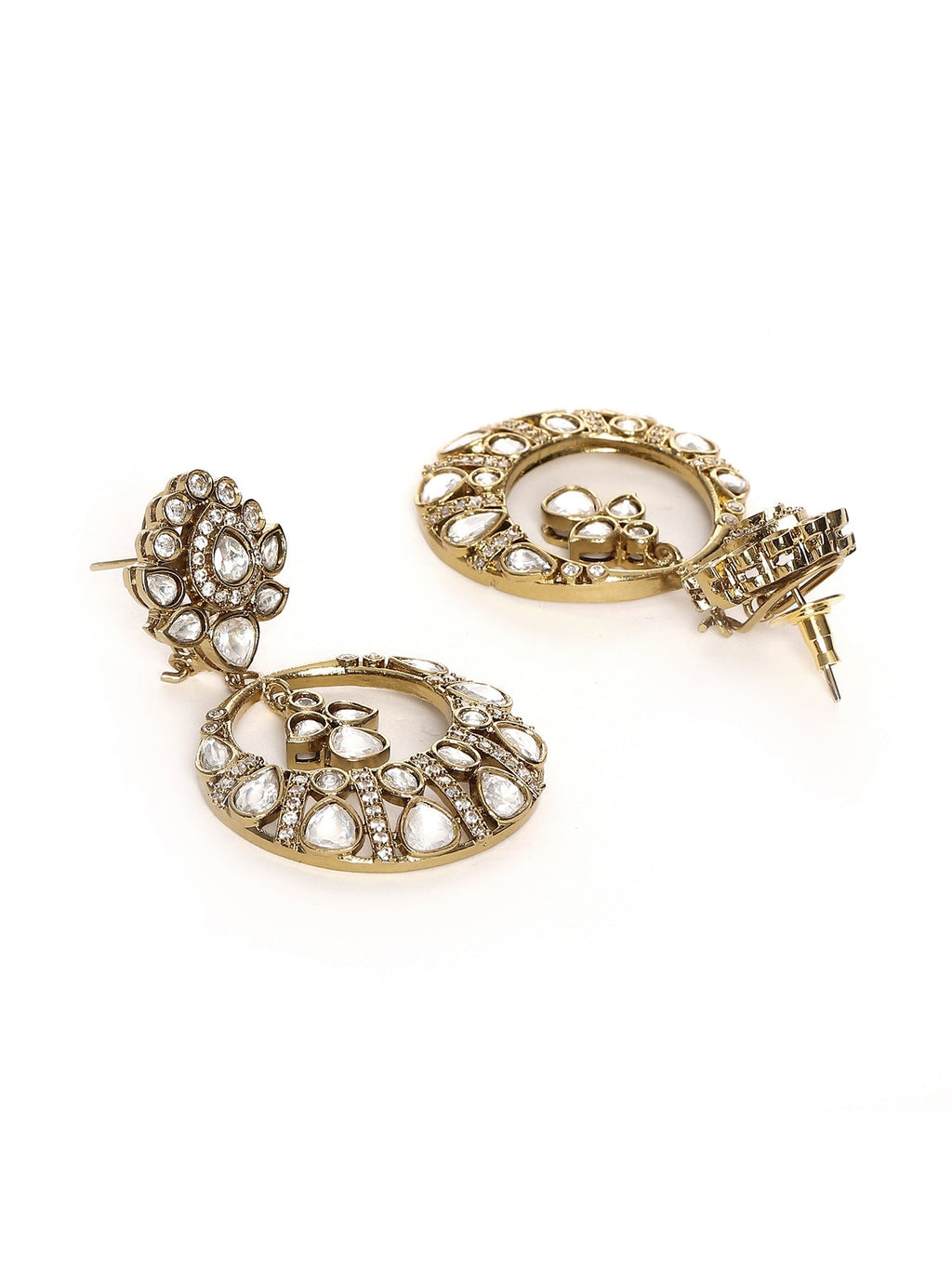 Chand Kundan Earrings - Ruby Raang - Distacart