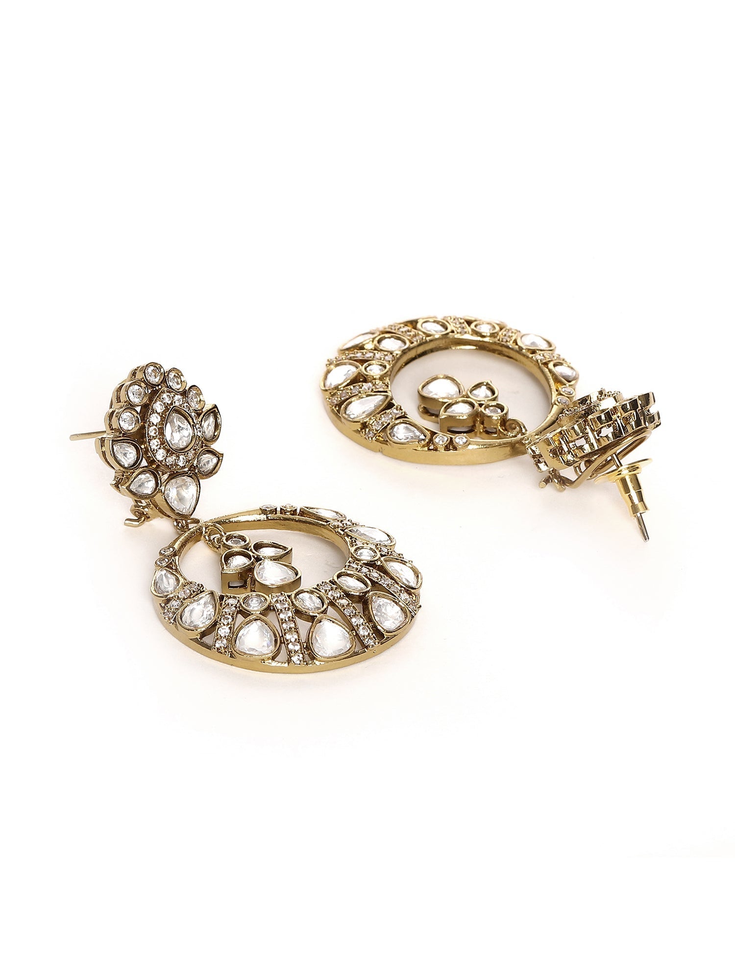 Chand Kundan Earrings - Ruby Raang - Distacart