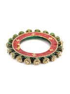 Meenakari Handcrafted Heavy Bangle - Ruby Raang - Distacart