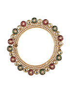 Pearl Meenakari Handcrafted Heavy Bangle - Ruby Raang - Distacart