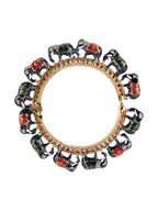 Elephant Blue Meenakari Handcrafted Heavy Bangle - Ruby Raang - Distacart