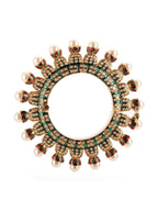 Oversized Pearl Meenakari Handcrafted Heavy Bangle - Ruby Raang - Distacart