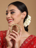 Golden Pearl Handcrafted Heavy Bangle - Ruby Raang - Distacart